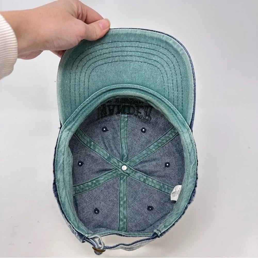 Wander Lust Jean‎ Embroidered Adjustable Hat Blue 8